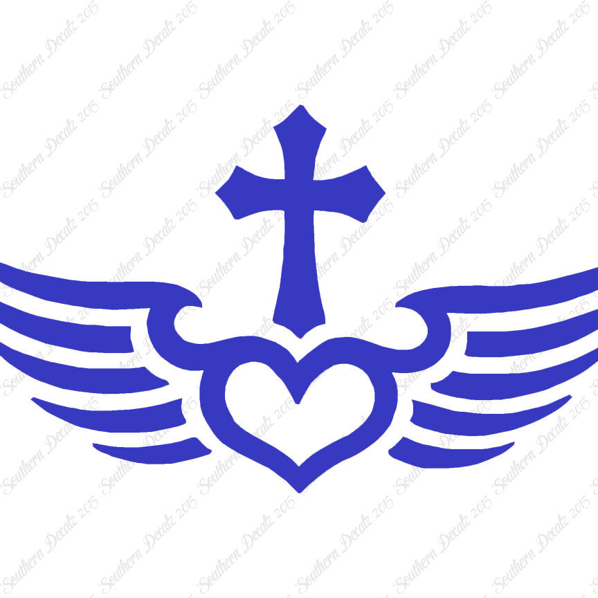 Winged Heart Cross