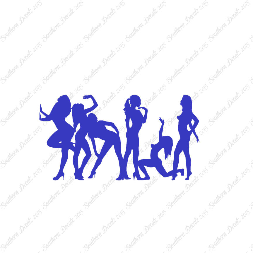 Group Of Strippers Dancers Girls