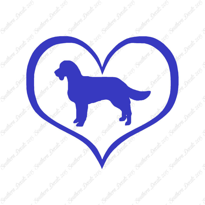 American Water Spaniel Dog Heart Love