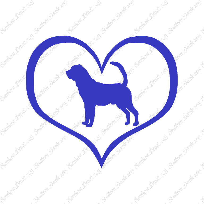 Bloodhound Dog Heart Love