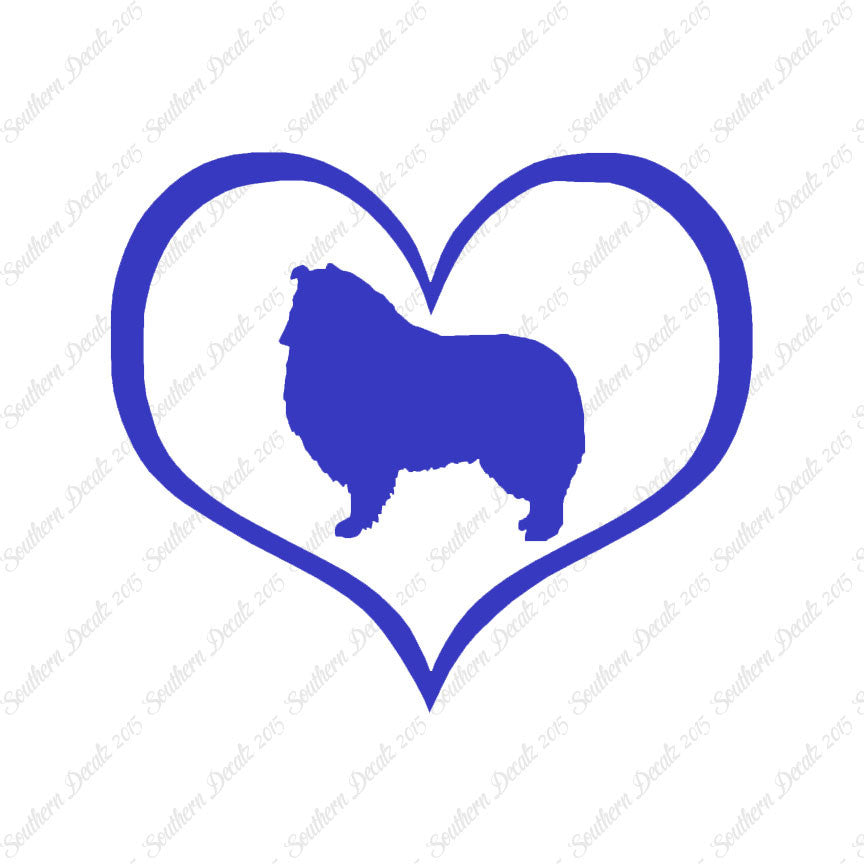 Rough Collie Dog Heart Love