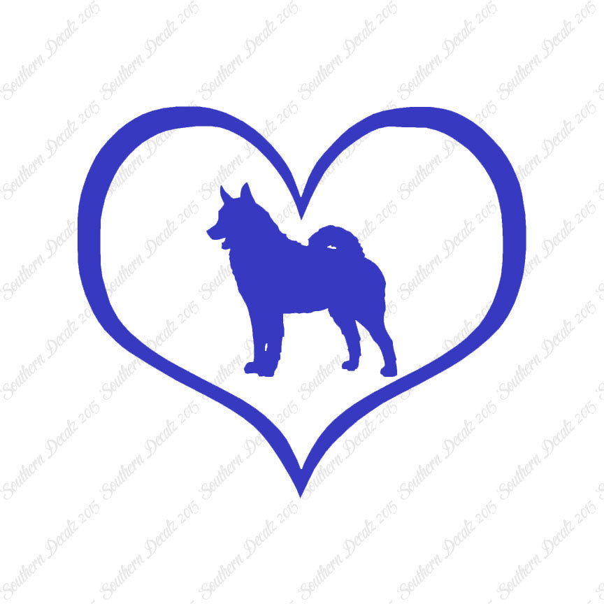 Norwegian Elkhound Dog Heart Love