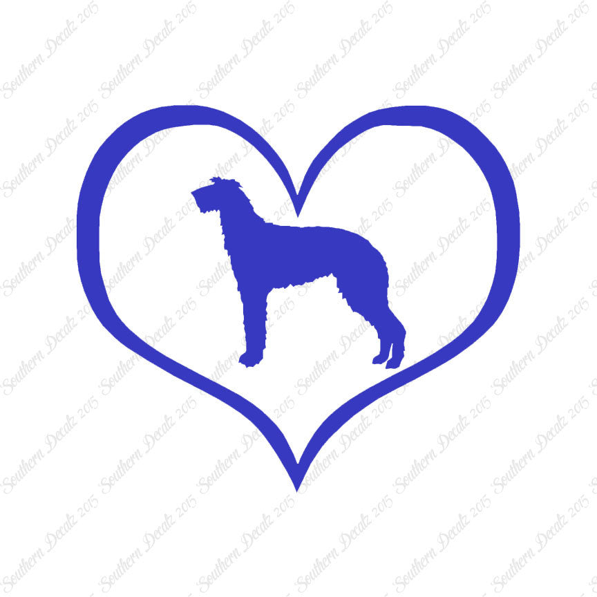 Scottish Deerhound Dog Heart Love