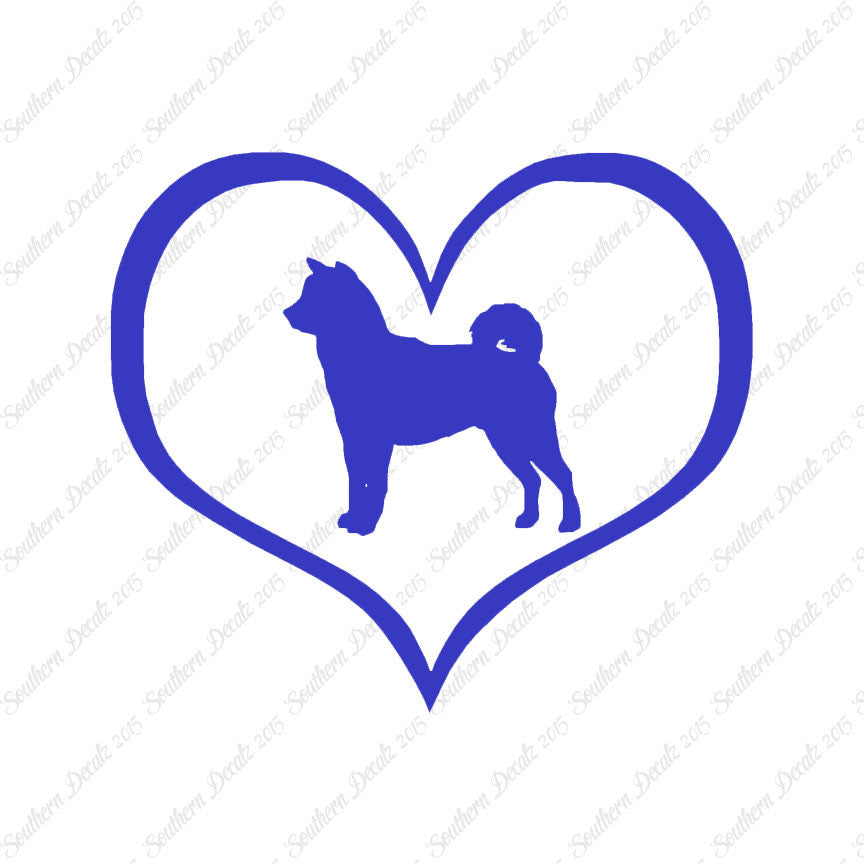 Shiba Inu Dog Heart Love