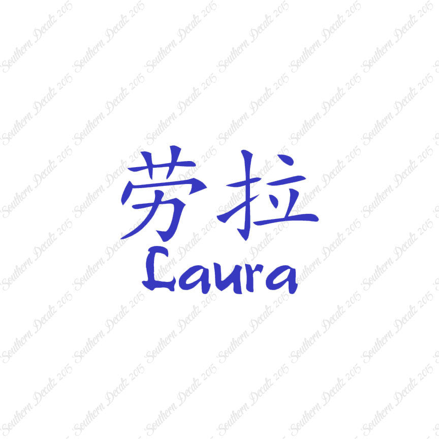 Chinese Name Symbols "Laura"