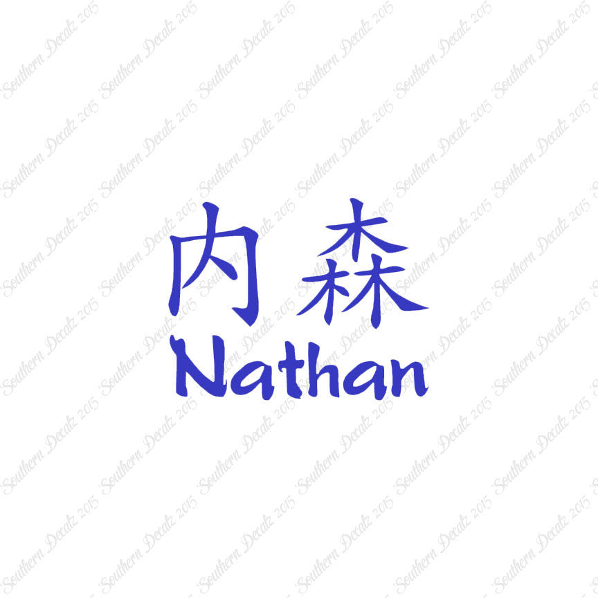 Chinese Name Symbols "Nathan"