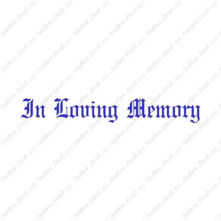 In loving Memory