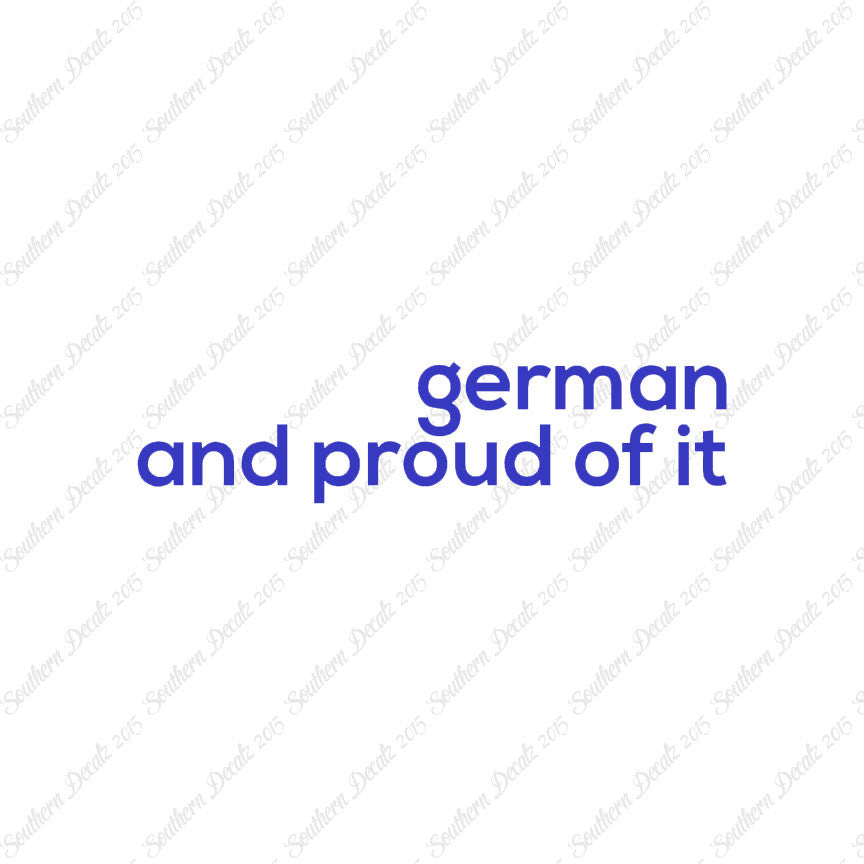 German Proud Of It