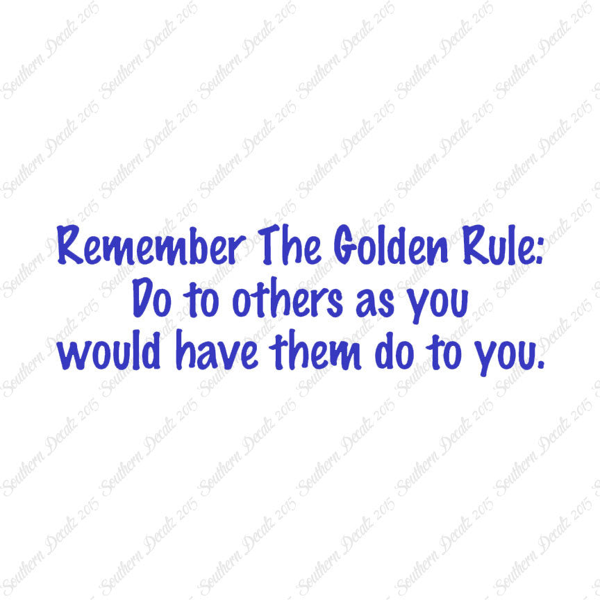Golden Rule Do Unto Others