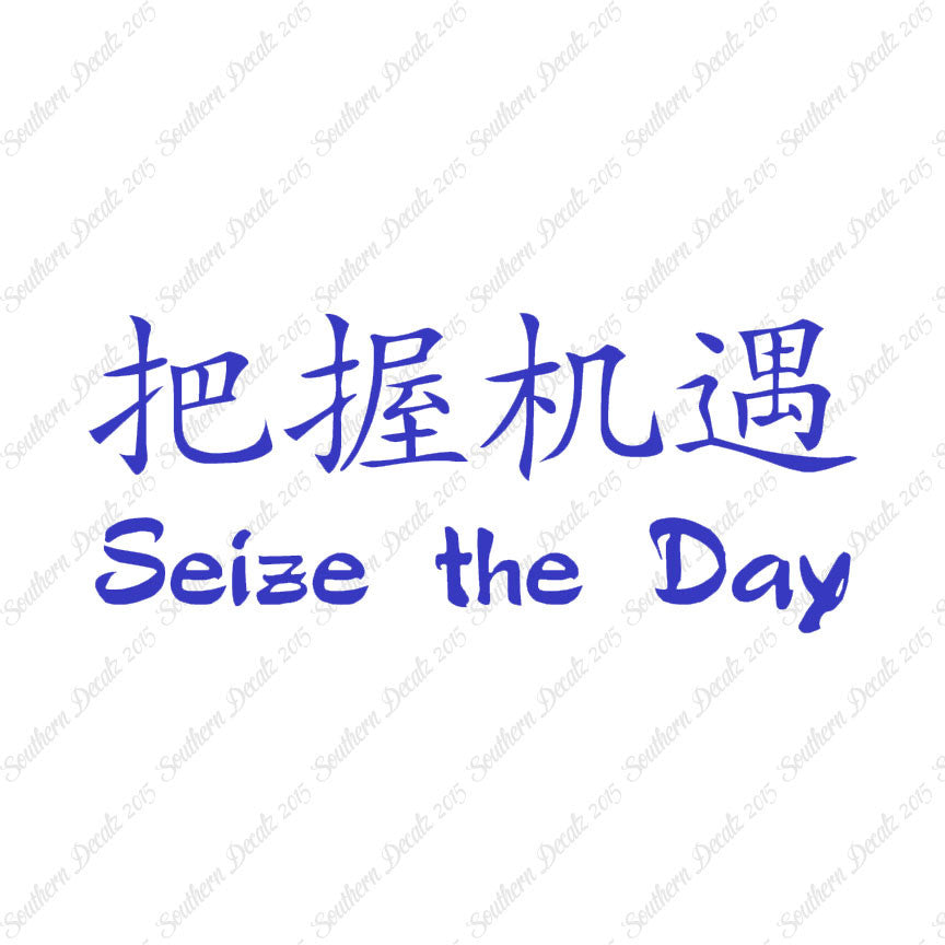 Chinese Symbols "Seize The Day"