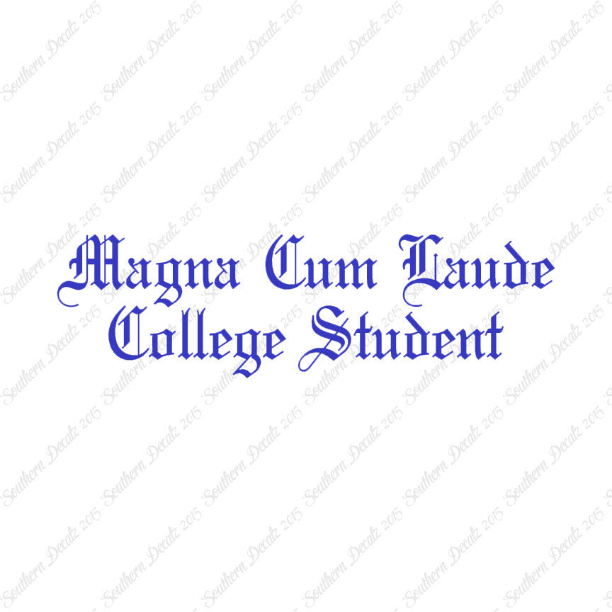 Magna Cum Laude College Student