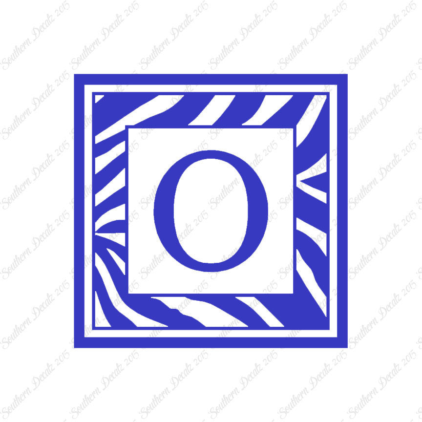 Zebra Decorative O Initial