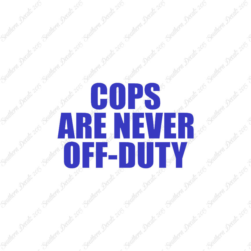 Cops Never Off Duty
