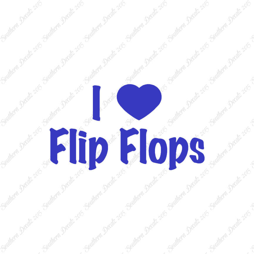 I Love Flip Flops Heart