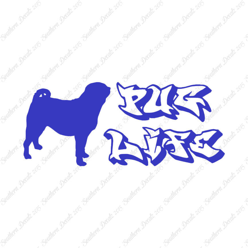 Pug Life Dog Silhouette