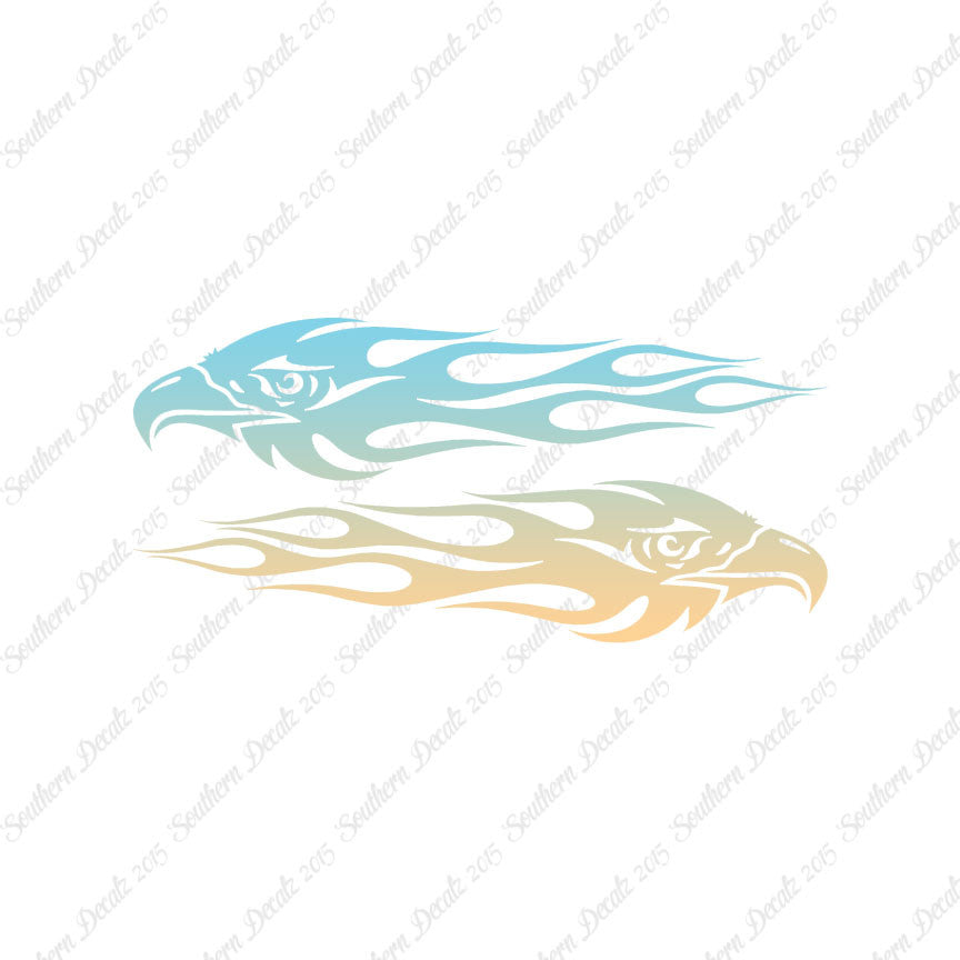 Pair Of Eagle Head Flames