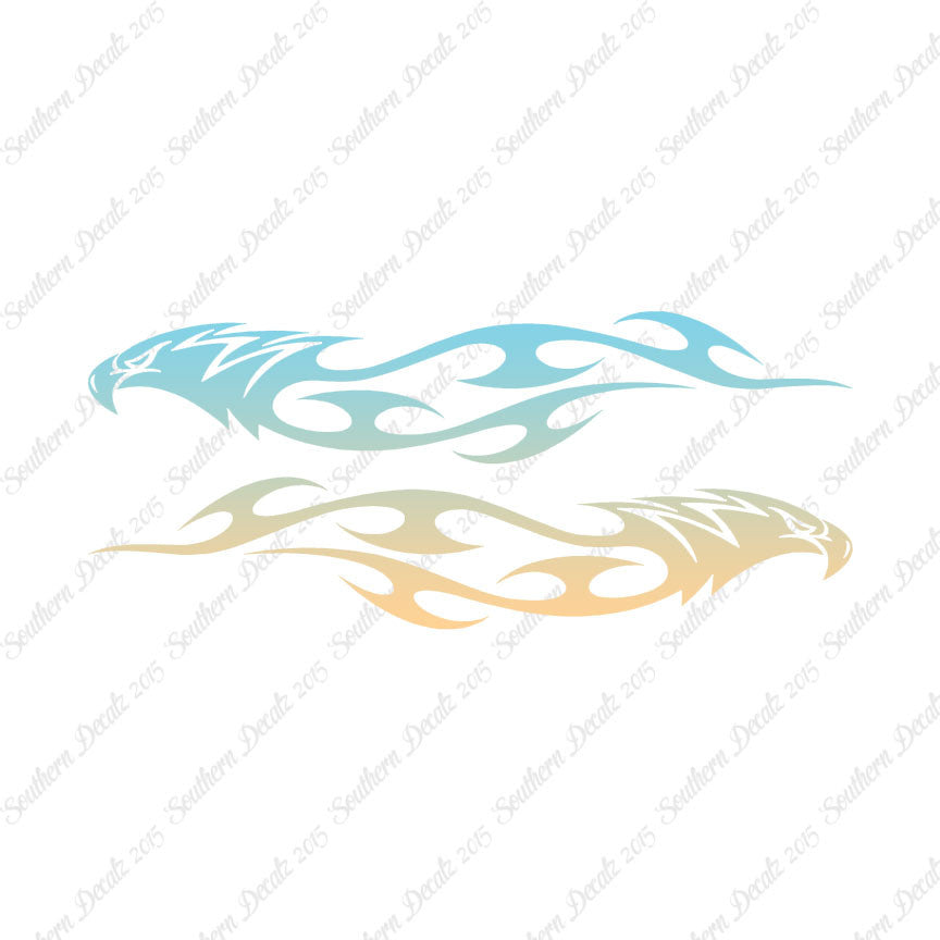 Pair Of Tribal Eagle Flames