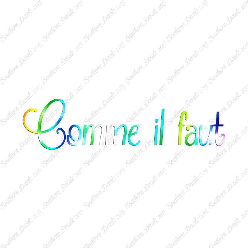 French Comme il Faut