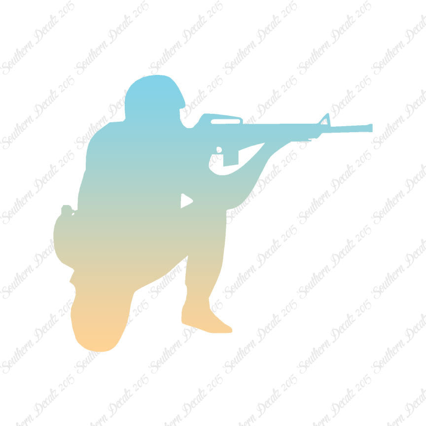 Kneeling Shooter Rifle