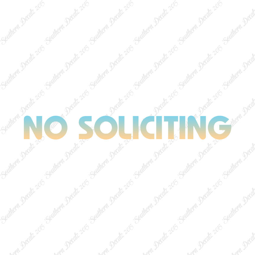 No Soliciting