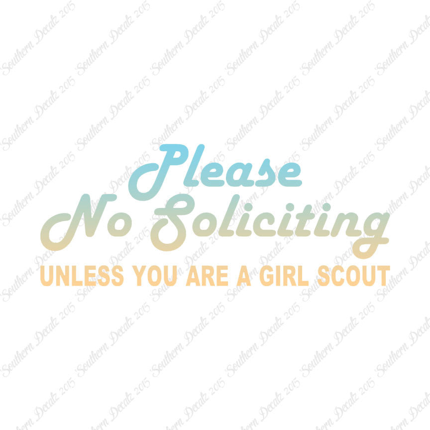 No Soliciting Unless Girl Scout