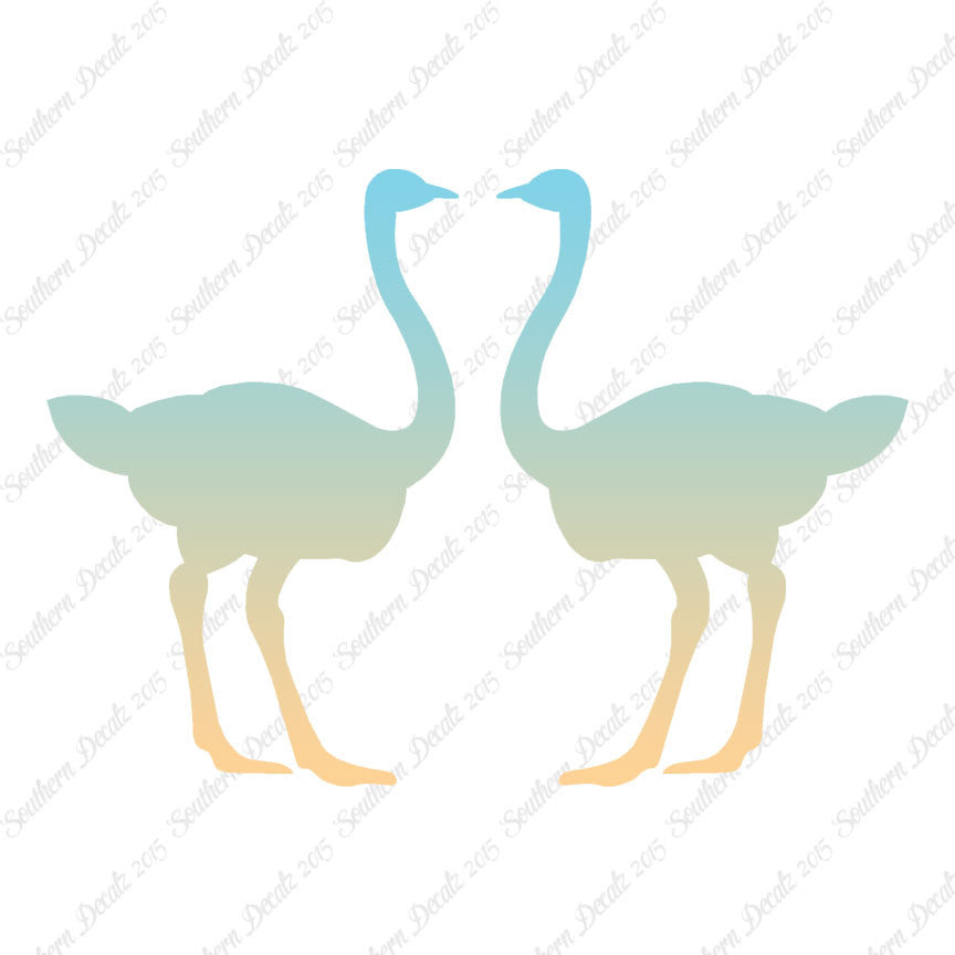 Pair Of Ostrich Ostriches