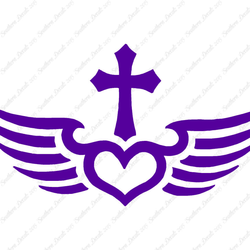 Winged Heart Cross