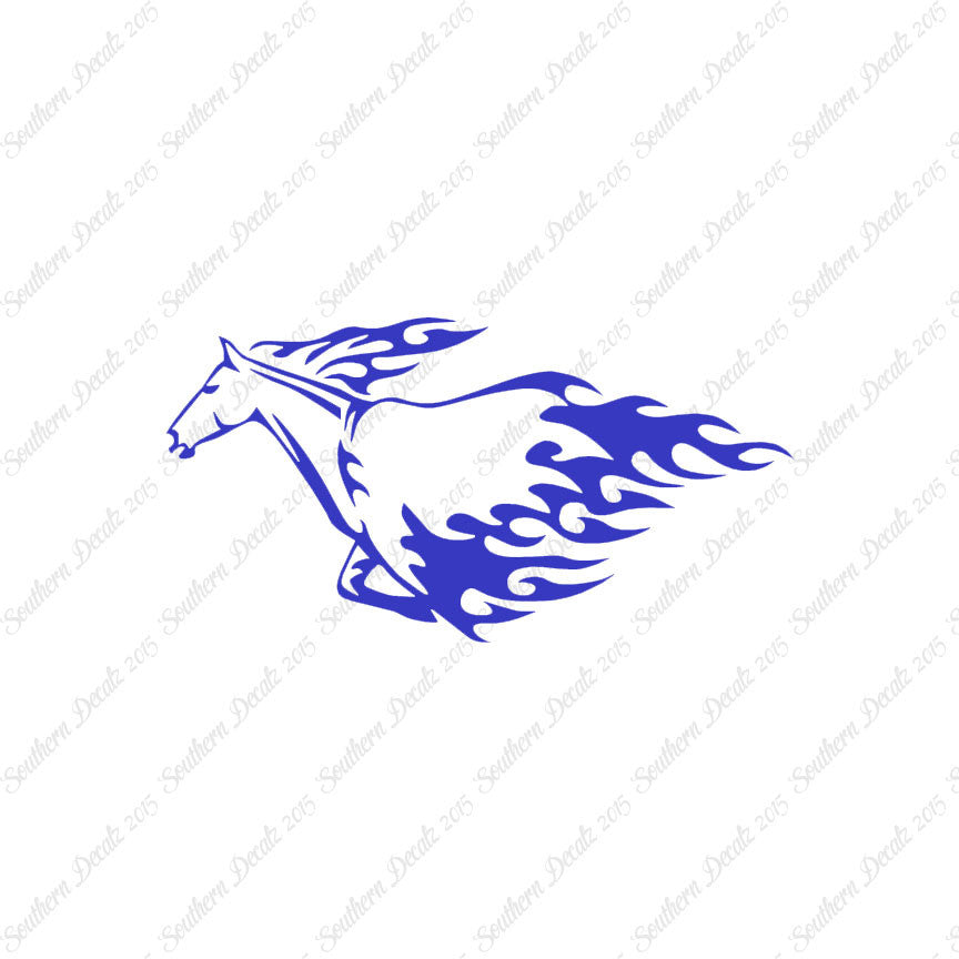 Flames Horse Running