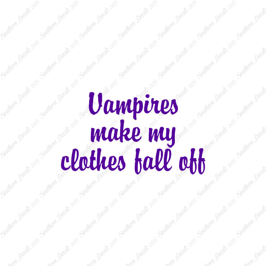 Vampires Make Clothes Fall Off