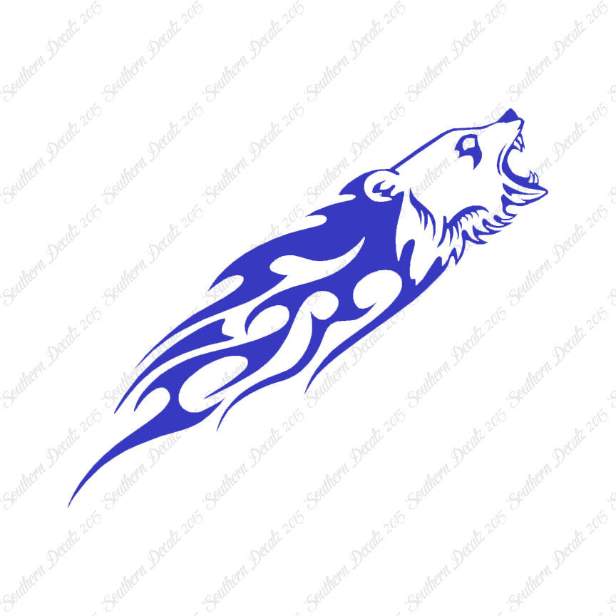 Bear Head Flames Splash