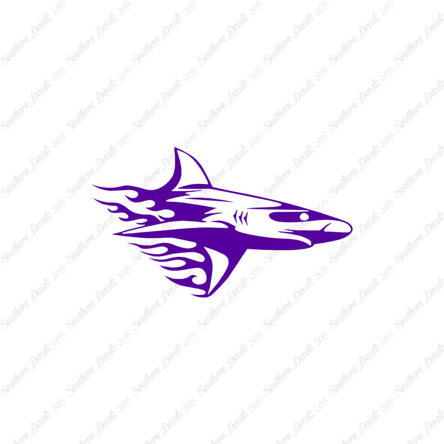 Shark Art Flames