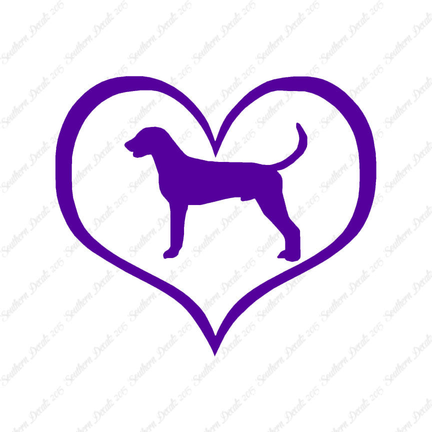 American Fox Hound Dog Heart Love