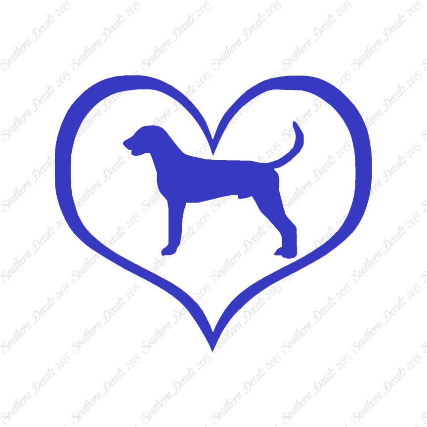 American Fox Hound Dog Heart Love