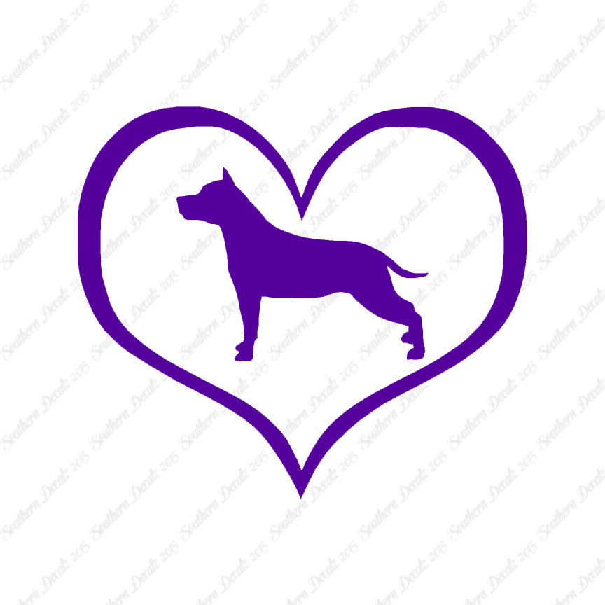 American Staffordshire Terrier Dog Heart