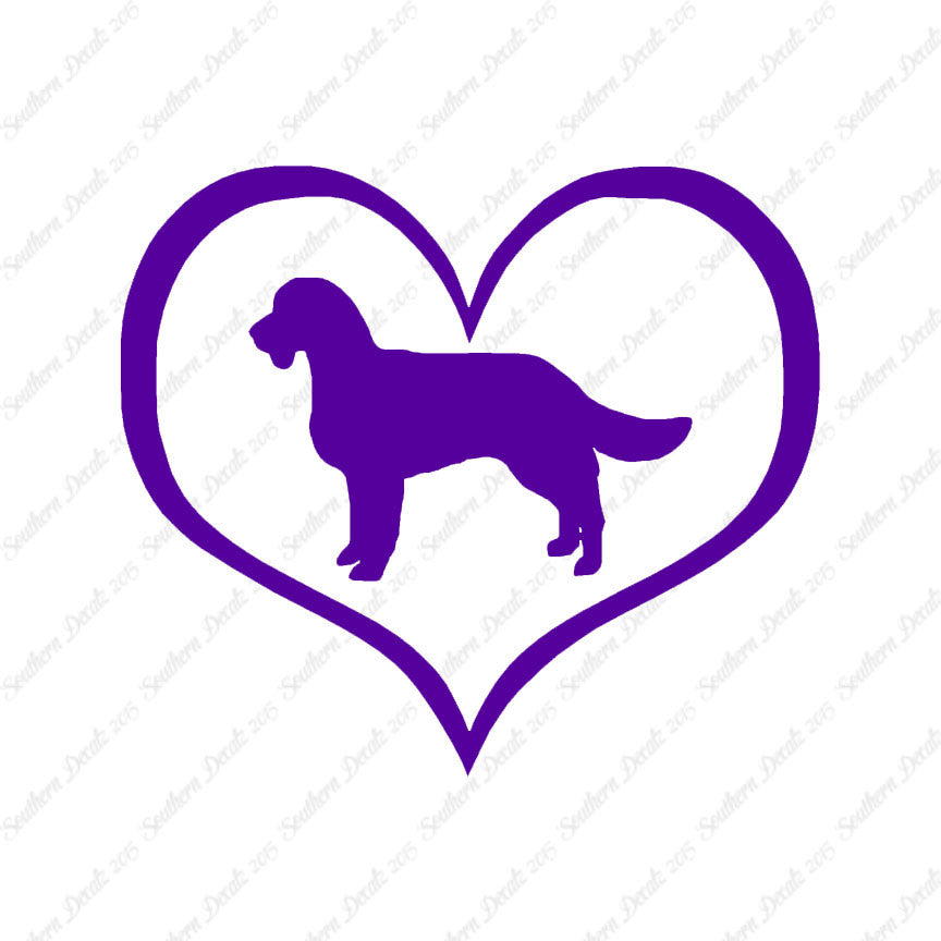 American Water Spaniel Dog Heart Love