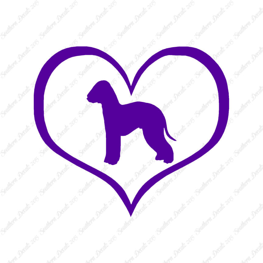 Bedlington Terrier Dog Heart Love
