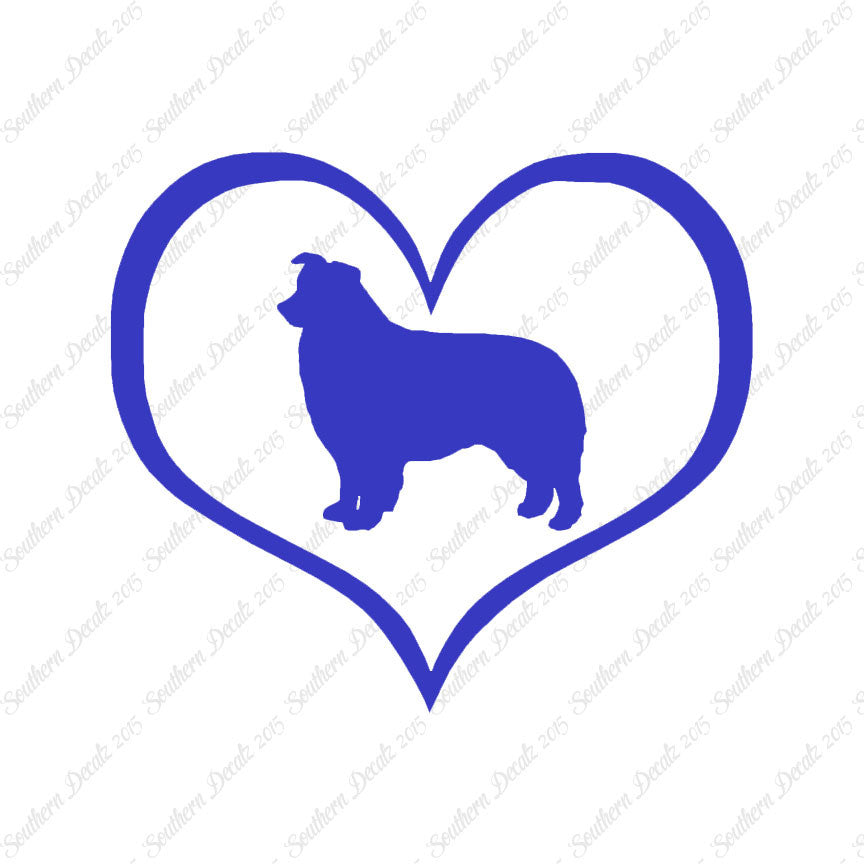 Border Collie Dog Heart Love