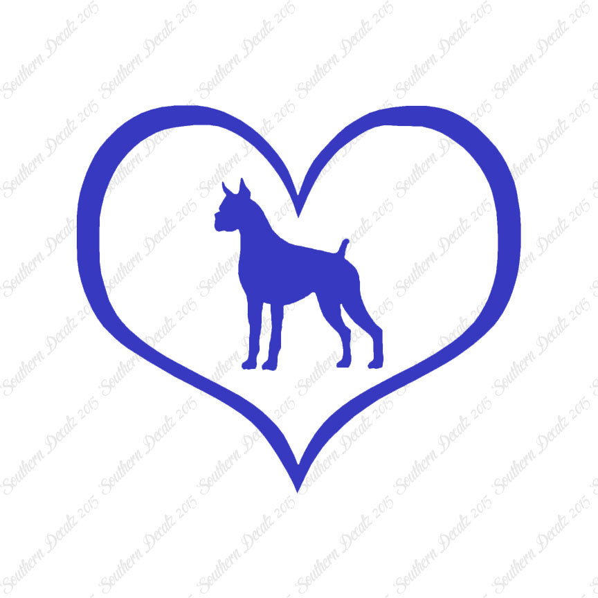 Boxer Dog Heart Love