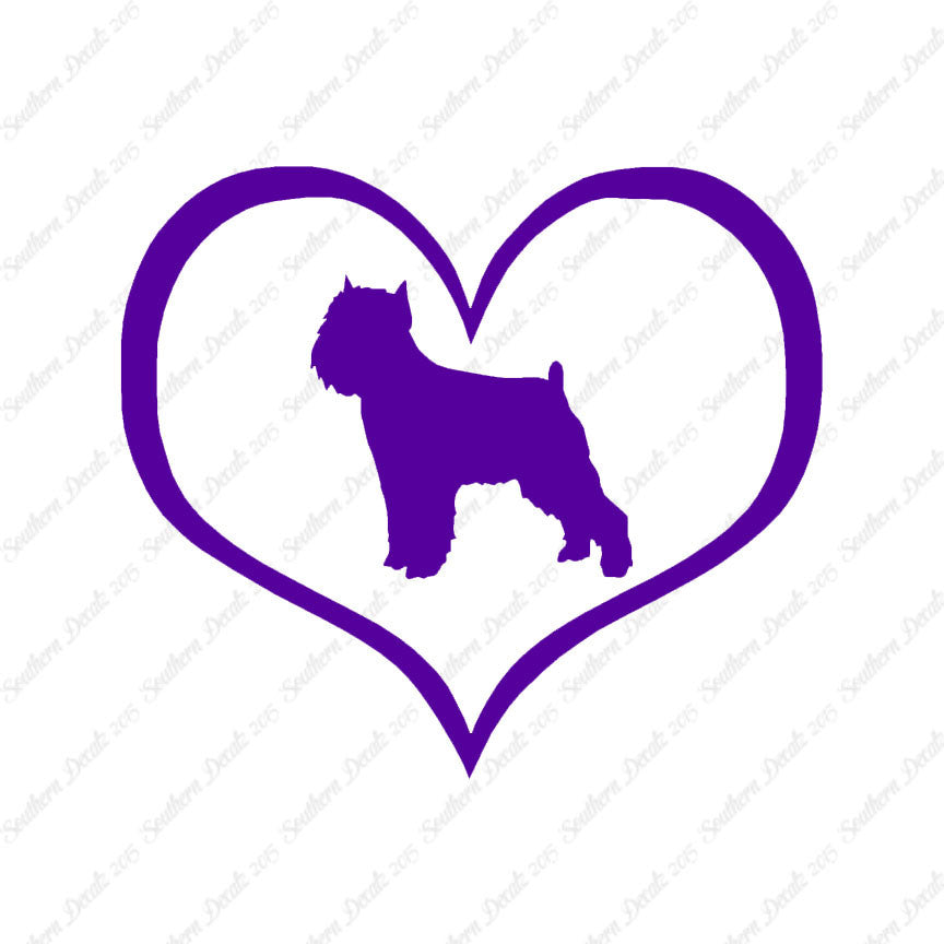 Brussels Griffon Dog Heart Love