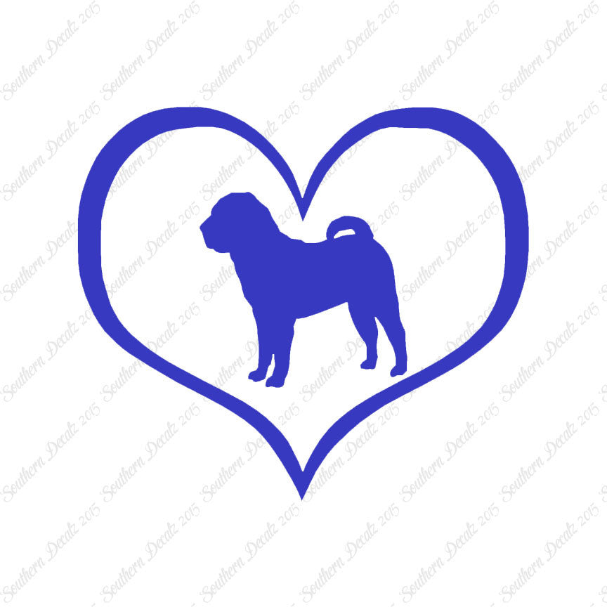 Chinese Shar Pei Dog Heart Love