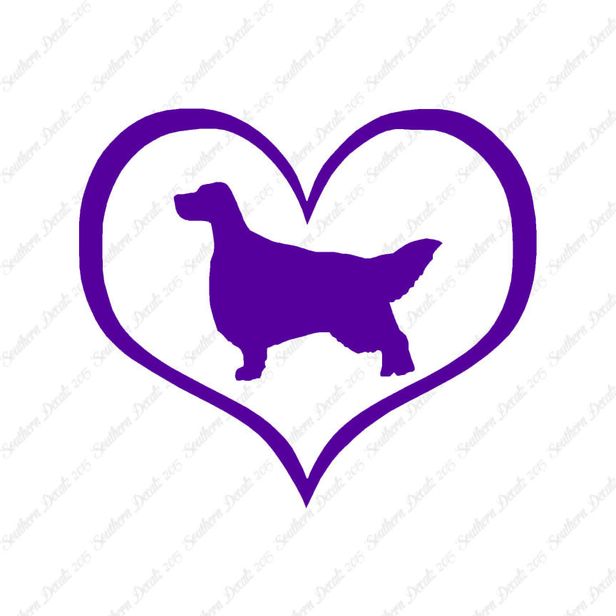 English Setter Dog Heart Love