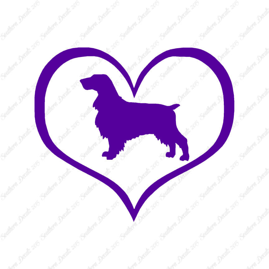 Field Spaniel Dog Heart Love