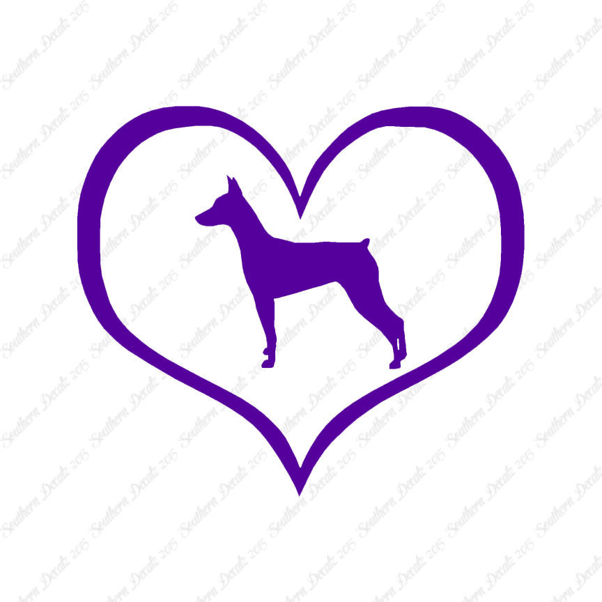 German Pinscher Dog Heart Love