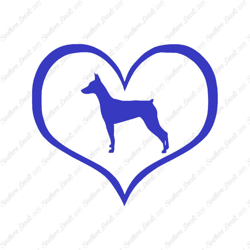 German Pinscher Dog Heart Love
