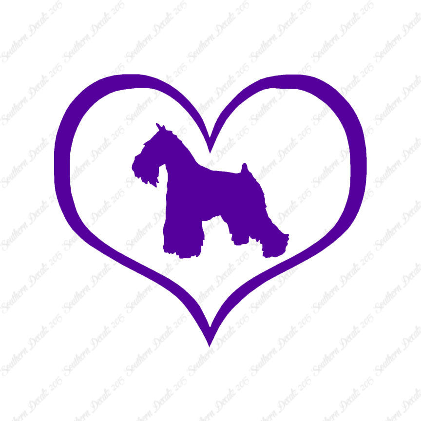 Miniature Schnauzer Dog Heart Love