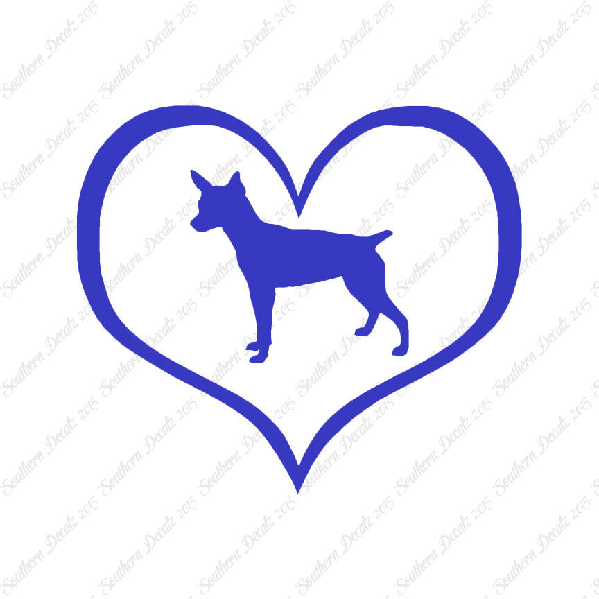 Rat Terrier Dog Heart Love