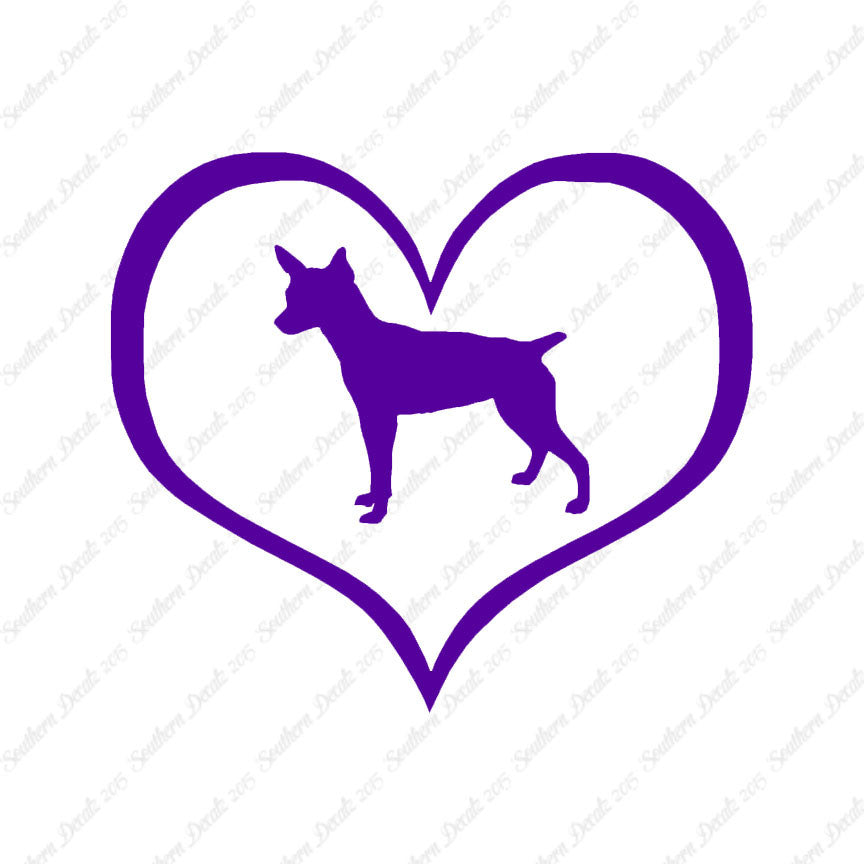 Rat Terrier Dog Heart Love