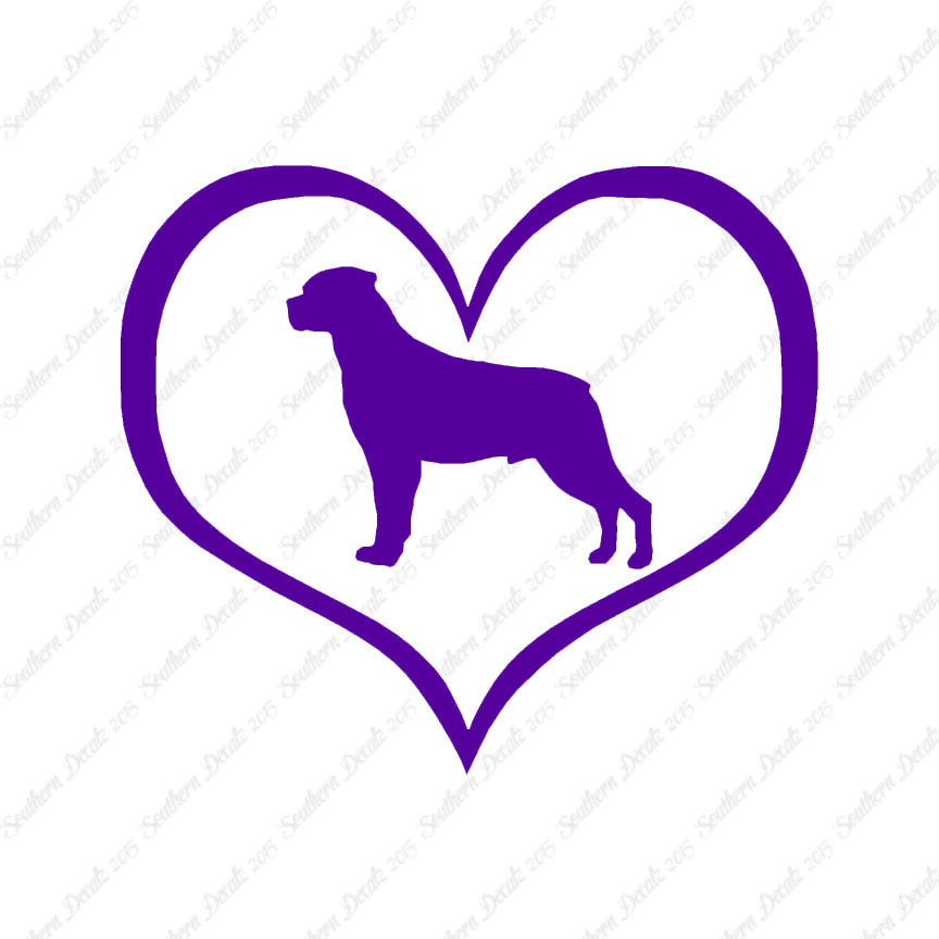 Rottweiler Dog Heart Love