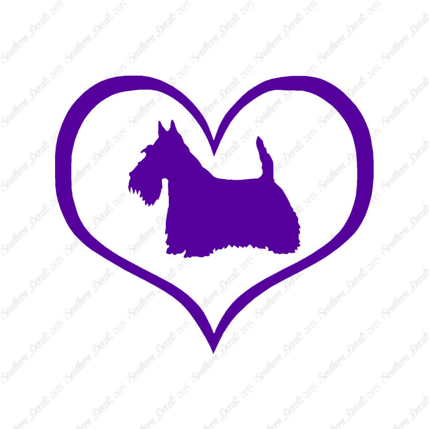 Scottish Terrier Dog Heart Love