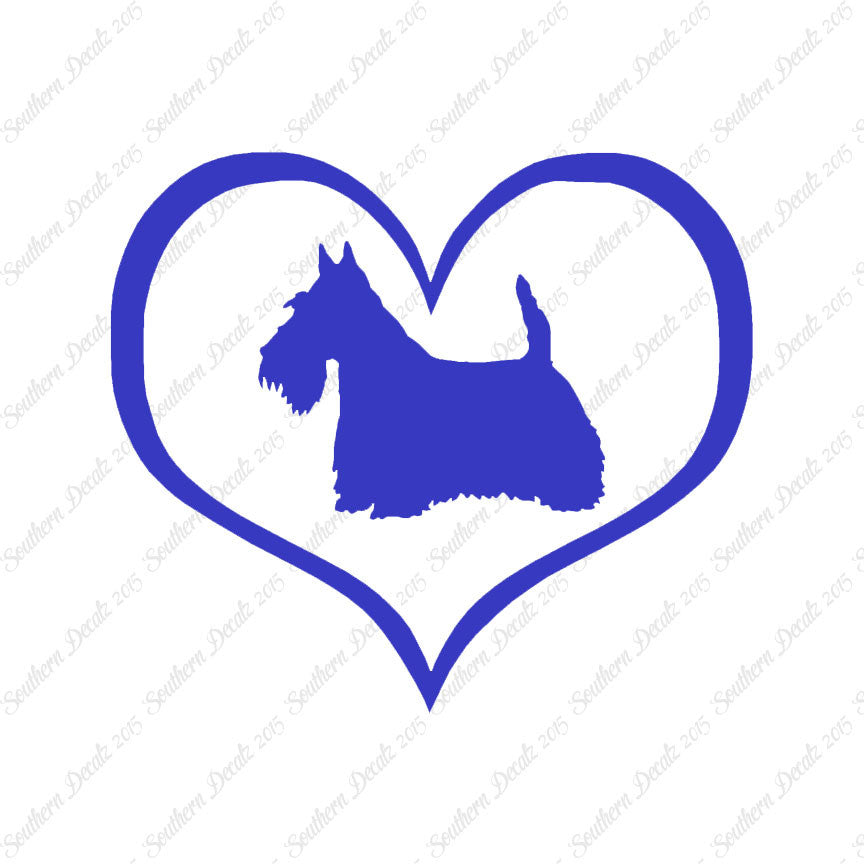 Scottish Terrier Dog Heart Love